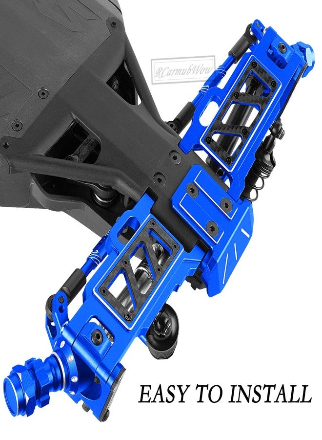 قطع غيار مُحسّنة لأذرع التعليق RCarmubWow RC لسيارات Slash 4x4 (VXL) وRustler 4x4 (VXL) وStampede 4x4 (VXL) وHoss 4X4 VXL وJat0 4X4 (VXL) بمقياس 1/10، أذرع أمامية وخلفية من سبائك الألومنيوم، بديل للأرقام #3655 و#6823، لون أزرق داكن - Image 3